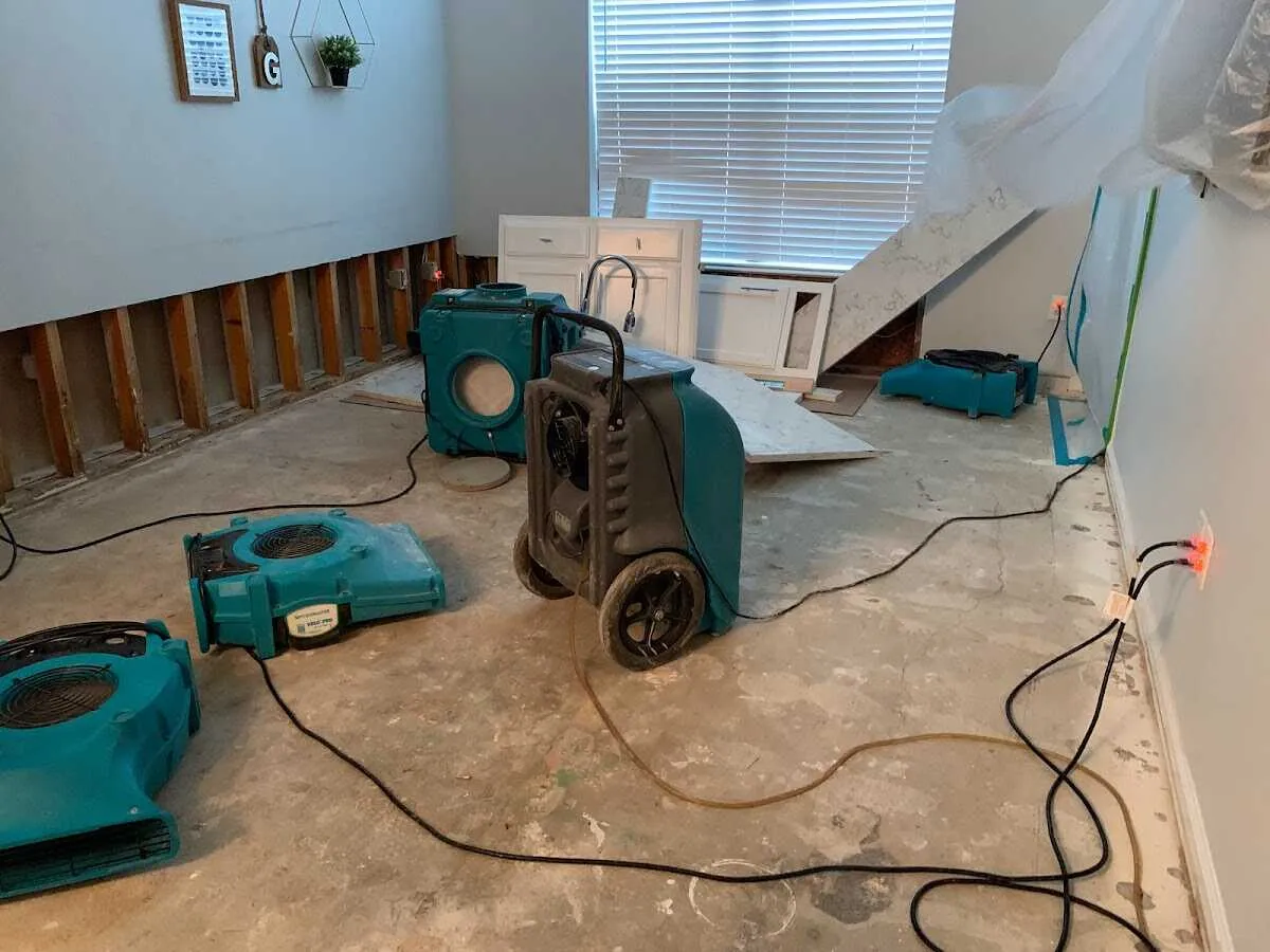 Dehumidifier in flood-cut room for Water Extraction & Removal in Alton
